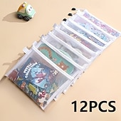 cheap Storage &amp; Organization-12PCS Large-Capacity Office Mesh File Bags, Breathable Nylon Folders and Envelopes, Transparent Pen Bags, Puzzle File Storage Folders, Zippered Briefcases, Suitable for Office Organization and Busines