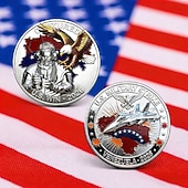  U.S. Military Strike 2026 Commemorative Coin – Patriotic Eagle & Fighter Jet Design, Collectible Silver Tone Coin for Veterans, U.S. Armed Forces, and Memorabilia Enthusiasts