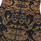 preiswerte Oberbekleidung-Mittelalterlich Renaissance Mantel Ärmellos Prinz Gentleman Edelmann Bestickt Blumen Kostüm Herren königlich Halloween Karneval Renaissance-Messe LARP Erwachsene Mantel Ganzjahres