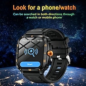 voordelige Smartwatches-Rugged Smart Watch, Military Tactical Fitness Tracker with Heart Rate Monitor &amp; SpO2, Waterproof Sport Smartwatch for Men Women, Compatible with iPhone Android, Ideal Birthday Gift