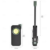 ieftine Lanterne-Lanternă reîncărcabilă, lampă de lucru ușoară de buzunar cu gât de lebădă, sursă de lampă cu cap dublu, reflector cu clips magnetic, pentru reparații în camping în aer liber, de urgență