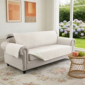 olcso Kanapé huzat-vízálló, megfordítható kanapéhuzat 3 párnára, háziállatbarát kanapéhuzat kutyáknak, mosható bútorvédő huzat csúszásgátló rugalmas pánttal