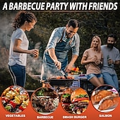 ieftine Grătare și gătit în aer liber-Set de 2 bucăți pentru zdrobirea burgerilor la grătar, set de spatule din oțel inoxidabil cu zdrobitor mare pentru burgeri, presă pentru burgeri și spatulă pentru grătar, ideal pentru gătit în aer