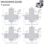 billige Reclinerdeksel-100 % vanntett sofatrekk lenestoltrekk lenestoltrekk sklisikkert hundestoltrekk møbelbeskytter vaskbart trekk med lomme elastiske stropper for kjæledyr hunder (mørk grå, 23,6")