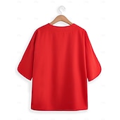 cheap Plain Blouses-Multi Packs 2pcs Women's V Neck Short Sleeves Yellow+Blue Blouse Jeans Sexy Plain Solid / Plain Color Casual Daily Spandex Summer