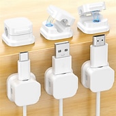 economico Organizzazione spazi-Confezione da 6 fermacavi magnetici, organizer per cavi da scrivania, gestione cavi da scrivania con forte adesivo per caricabatterie del telefono, computer, casa, ufficio, auto