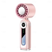 cheap Fans-Cold Compress Handheld Fan, 100 Speeds Portable Personal Mini Fan with LED Display, Foldable USB Rechargeable Small Fan for Travel, Sports, Camping, High Velocity Personal Cooling