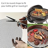 رخيصةأون أدوات وأجهزة المطبخ-قطعتان أو أربع قطع من حصائر الشواء الشبكية غير اللاصقة، حصائر شواء قابلة لإعادة الاستخدام، مناسبة للشواء في الهواء الطلق، متوافقة مع شوايات الغاز والفحم والكهرباء، لطهي اللحوم والأسماك وشرائح اللحم