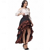 economico Outfit-Set Medievale Rinascimento Gonna Blusa / Camicia Corsetto con accessori Pirata Costume Per donna Costumi da pirata Halloween Carnevale Mascherata Fiera Rinascimentale Festa a tema retrò Adulti Blusa