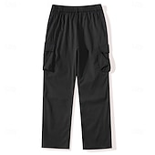 abordables Pantalons Cargo-Homme Pantalons Cargo Pantalons Pantalon tactique Pantalons de Travail Pantalon de randonnée Taille Élastique Multi-poches Poche à Rabat Uni Confort Portable Occasionnel Quotidien Extérieur Vacances
