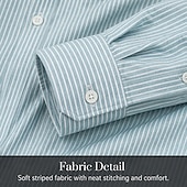 abordables Camisas de vestir para hombres-Men's Dress Shirt Linen Blend Business Shirt Light Green