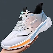 abordables Zapatillas Informales-Zapatillas deportivas ligeras para hombre, transpirables, con cordones, para caminar, con amortiguación deportiva, ideales para hombres activos, para entrenamientos en el gimnasio, para correr, para viajar y para uso diario informal.