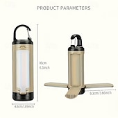 economico torce tattiche-Lanterna da campeggio a LED, lampada da tenda portatile pieghevole a 3 foglie con display digitale, lampada ricaricabile da appendere con gancio, modalità multicolore per escursionismo, campeggio,