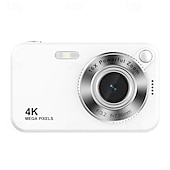 baratos Câmaras de Ação-Câmera digital 4K para fotografia, 64MP, com foco automático, ideal para vlogs no YouTube, zoom de 16x, compacta, perfeita para estudantes, iniciantes e adolescentes. Câmera portátil do tipo "apontar