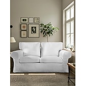 voordelige Sofadoek-Hoes voor 2-Zits Bank 100% Katoen Loveseat Hoezen Zacht en Ademend Stof voor Maximale Comfort