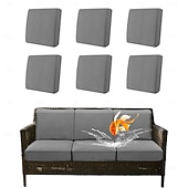 Недорогие Чехол для дивана-100% водонепроницаемые, не проливающиеся чехлы для уличных подушек, чехлы для диванов, эластичные чехлы для подушек садовых кресел, сменные чехлы для сидений, однотонные.