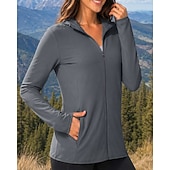 baratos Casacos impermeáveis-Mulheres Jaqueta Corta-Vento Jaqueta Softshell Jaqueta de Trilha Ao ar livre Proteção Solar Secagem Rápida Leve Respirável Roupas de caminhada Roupas de caminhada Verão Primavera Jaqueta Alpinismo