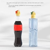 preiswerte Obst- und Gemüsezubehör-2 Stück Trinkflaschen-Aufsätze mit Strohhalm, Strohhalmkopf für Wasserflaschen, universell passend für Säfte &amp;Wasserflaschen mit auslaufsicherem Klappdeckel für Kleinkinder &amp; Kinder