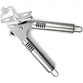 abordables Utensilios de cocina y gadgets-Abrelatas/abrebotellas multifunción, lata multifuncional de acero inoxidable &amp;abrelatas ergonómico, resistente y seguro, 3 en 1. &amp;abrebotellas