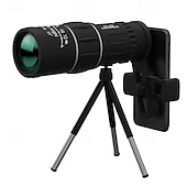 cheap Rangefinders &amp; Telescopes-16x52 High Power Monocular Telescope with Smartphone Adapter &amp; Tripod, HD Waterproof BAK4 Prism Monocular for Adults, Night Vision for Bird Watching, Hunting, Hiking, Concerts, Camping, Travel