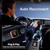 voordelige Multimedia spelers voor in de auto-2-in-1 draadloze CarPlay- en Android Auto-adapter, draadloze CarPlay-dongle voor auto's met bedrade CarPlay, stekker &amp;Speel Android Auto met draadloze adapter, snel &amp;Stabiele 5 GHz wifi, automatische