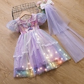preiswerte Kostüme für Mädchen-Prinzessin Kleid Cosplay Kostüm Outfits Film Niedlich Balletröckchen LED-Leuchten for Mädchen Kinder Maskerade Buchwoche Täglich Party Ferien