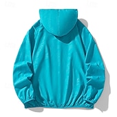 abordables Outdoor Jackets-Men's Women's Unisex Hiking Jacket Hiking Windbreaker Spring &amp; Summer Outdoor Sunscreen UPF50+ Quick Dry Lightweight Hoodie Raincoat Lightweight Jacket Blue White Gray