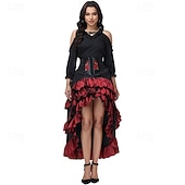 economico Outfit-Set Medievale Rinascimento Gonna Blusa / Camicia Corsetto con accessori Pirata Costume Per donna Costumi da pirata Halloween Carnevale Mascherata Fiera Rinascimentale Festa a tema retrò Adulti Blusa