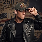 Χαμηλού Κόστους Πατριωτικά 250 Καπέλα-Ανδρικά Γιούνισεξ Καπέλο 250ης Επετείου των Ηνωμένων Πολιτειών Τζόκεϊ Καπέλο ηλίου Καπέλο φορτηγατζή Μαύρο Λευκό Πολυεστέρας / Πολυαμίδη Προσαρμόσιμη Πατριωτικό Διακοπές Αθλήματα