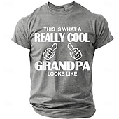 economico Magliette divertenti da uomo-Ecco come appare un nonno davvero fantastico. Maglietta da uomo con stampa divertente e spiritosa, maniche corte, girocollo, casual, regalo, abbigliamento firmato, taglie S, M, L, XL, XXL.