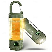 baratos Luzes e lanternas de acampamento-Lanterna de acampamento LED recarregável, lanterna LED 3 em 1 com 1000 lúmens, à prova d'água. &amp;portátil, sos &amp;3 modos de iluminação para emergências, atividades ao ar livre e caminhadas.