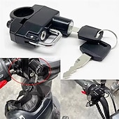 preiswerte Motorrad- &amp; Geländewagenteile-2er-Pack Motorradhelmschloss, universelles Diebstahlsicherungsschloss für Lenkerbefestigung an Motorrad, Roller und Fahrrad, robustes Metallschloss mit 2 Schlüsseln, passend für Lenker mit 22–25 mm