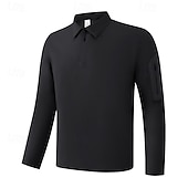 cheap Running Tee &amp; Tank Tops-Men's Solid Colored Running T-Shirt Compression Shirt Casual Polo Shirts Running Shirt Summer Spring Quarter Zipper Long Sleeve Quick Dry Lightweight Moisture Wicking Gym Workout Active Training