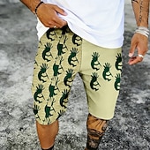 cheap Retro Vintage &amp; Ethic-Men's Tribal Ethic / African Kokopelli Swim Trunks Bathing Suits Swim Shorts Board Shorts Mid Waist Retro Vintage Outdoor Vacation Dailywear Side Pockets Mesh Lining Elastic Drawstring Waist Designer