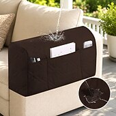 cheap Sofa Cover-2 Pcs 100% Waterproof Armrest Covers for Chairs and Sofas Couch Arm Covers for Sofa Armrest Covers with Side Pocket Anti-Slip Furniture Protector Washable