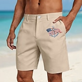 billige Patriotiske 250 Shorts-Herre 4. juli USAs 250-årsjubileum Anker Amerikansk flagg Bermudashorts Casual shorts Shorts til golfbruk Medium Midje Hawaiisk Patriotisk utendørs Strand Ferie Flate shorts med fire lommer Designer