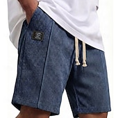 abordables Bermudas estilo casual-Hombre Pantalón corto Pantalones cortos de verano Pantalones cortos casuales Pantalones cortos de pana Bolsillo Cintura elástica Plano Comodidad Transpirable Longitud de la rodilla Exterior Playa