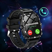 voordelige Smartwatches-Rugged Smart Watch, Military Tactical Fitness Tracker with Heart Rate Monitor &amp; SpO2, Waterproof Sport Smartwatch for Men Women, Compatible with iPhone Android, Ideal Birthday Gift