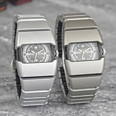 cheap Quartz Watches-Men's Futuristic Sports Watch with Luminous Glow in the Dark Dial, Tactical Rectangular Quartz Wrist Watch with Integrated Silicone Strap, Night Light Function, Cool Fashion Gift for Men Boys