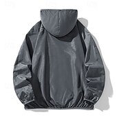 abordables Outdoor Jackets-Men's Women's Unisex Hiking Jacket Hiking Windbreaker Spring &amp; Summer Outdoor Sunscreen UPF50+ Quick Dry Lightweight Hoodie Raincoat Lightweight Jacket Blue White Gray