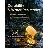 baratos Luzes e lanternas de acampamento-Lanterna de acampamento LED recarregável, lanterna LED 3 em 1 com 1000 lúmens, à prova d'água. &amp;portátil, sos &amp;3 modos de iluminação para emergências, atividades ao ar livre e caminhadas.