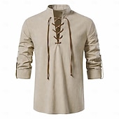 voordelige Outfits-Set Middeleeuws Renaissance Outfits Fancy kostuum Krijger Vikingen Kostuum Voor heren Viking Halloween Carnaval Prestatie LARP Ren Faire Volwassenen Zomer Lente