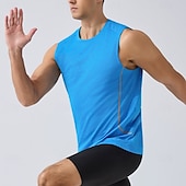 お買い得  ジム用タンクトップ-男性用 タンクトップ ベスト アンダーシャツ ノースリーブシャツ ノースリーブ クルーネック 夏 春 平織り ファッション スポーティー クラシック 速乾性 スリム アウトドア ジム用 スポーツ ブラック ホワイト ピンク メンズトップTシャツ