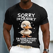  scusa, sono di cattivo umore, sto attraversando i miei terribili 60 anni. Divertente anatra arrabbiata, regalo per il 60° compleanno dell'uomo, maglietta grafica sarcastica da vecchio brontolone,