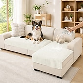 voordelige Bankhoes-100% waterdichte bankhoezen voor hoekbanken, antislip bankhoes voor honden, 2 stuks huisdierbankhoezen voor 2 L-vormige kussens, wasbare zachte bankhoes