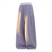 abordables pantalones casuales-Hombre Pantalones Pantalones casuales Pantalones anchos Jacquard Correa Bolsillo Plano Comodidad Suave Casual Diario Exterior Vacaciones Moda Negro Morado Rígido