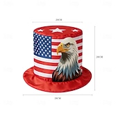 abordables 250º Aniversario-Sombrero de copa con la bandera estadounidense para hombres, mujeres y niños, sombrero patriótico del tío Sam, accesorio de disfraz para el 4 de julio, Día de la Independencia de EE. UU., para