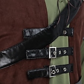economico Outfit-Medievale Rinascimento Pantaloni Gilet Camicia Lunghe Elfo Ranger Costume Per uomo Fantasia Halloween Carnevale Mascherata Fiera Rinascimentale LARP Festa a tema retrò Adulti Gilet Camicia Pantaloni