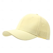 abordables Casquettes, chapeaux et visières-Casquette de Baseball Chapeau de soleil Casquette de tennis Unisexe Mancherons Casquette de Course Couleur Unie Protection solaire Évacuation de l'Humidité Respirant pour Tennis Base-ball Pickleball