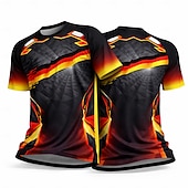 preiswerte Lauf-T-Shirts &amp; Tanktops-Herren Fußballtrikot Deutschland Sommer Kurzarm Athleisure Spandex UPF 50 Schnelltrocknend Atmungsaktiv Fitnessstudio Laufen Fitness Gelb / schwarz Sportbekleidung Sportkleidung